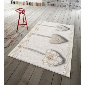 Tappeto “Pensieri in Cucina” Cuore Appeso 60x110 Beige