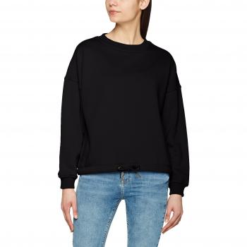 Urban Classics TB1523 Damen Sweatshirt, Oversized, Schwarz, Größe M