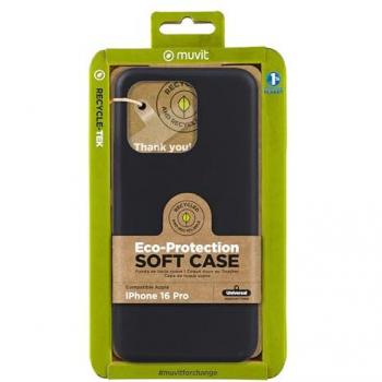 Funda Muvit para Apple iPhone 16 Pro Recycletek Negra