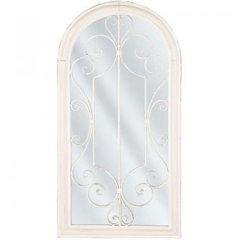 49x97 cm Off-White Window Style Wall Mirror