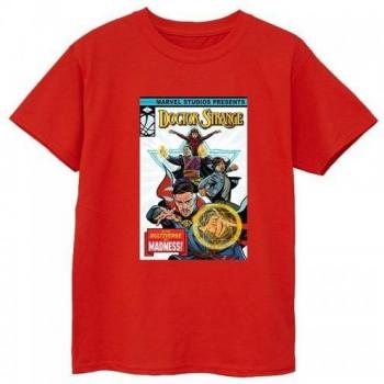 Marvel Jongens Doctor Strange Comic Cover T-shirt in het rood