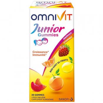 Bonbons Gélifiés Omnivit Junior | Multivitamines Croissance & Immunité 30 pcs