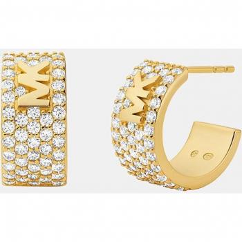 Michael Kors 14K Gold-Plated Sterling Silver Pave Huggie Earrings