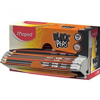 Coffret 100 crayons à papier graphite HB MAPED Black Peps