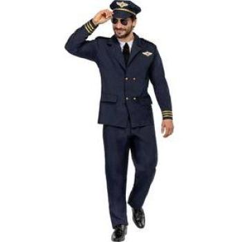 Atuendo de piloto de avión para hombre S