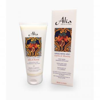 Alia Skin Care Maschera Viso Esfoliante ed Illuminante con Melograno 100 ml