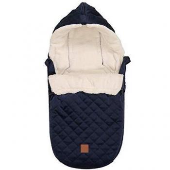 Babyschalen-Fußsack VELVET HOODY, navy