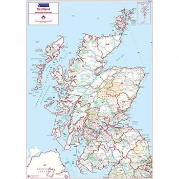 Colorful Scotland Postcode Guide – Matte, Laminated, Writable