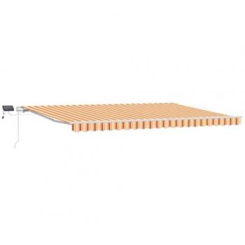 500 × 350 cm Manual Retractable Sunshade – Yellow + Orange (vidaXL)