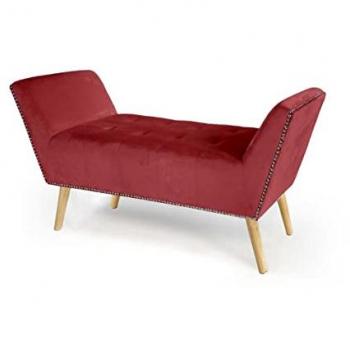 Banc de chevet couleur bordeaux – 117x40x60 cm