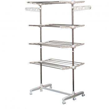 Tendedero de ropa Homcom 4 niveles con ruedas pleg