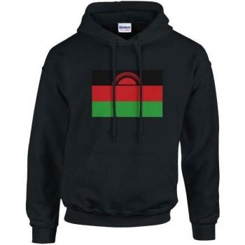 PixelForma Black Long‑Sleeve Malawian Flag Sweat