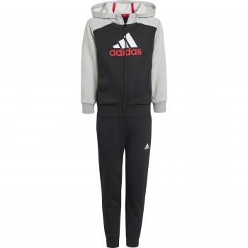 Chándal Adidas Little Essentials Big Logo Fleece Infantil, modelo Ij6386, color gris/negro, diseñado para niños