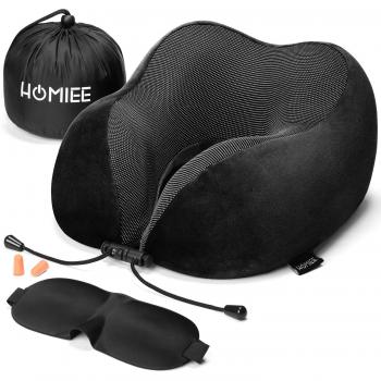 Oreiller Ergonomique de Voyage en U, HOMIEE Coussin de Soutien de Cou