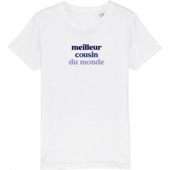 T-Shirt Bester Cousin der Welt für Kinder 2 Jahre weiß