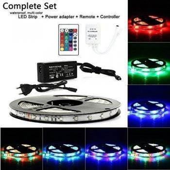 CoastaCloud Tira de Luz LED RGB 300 LEDs SMD 3528 Control Remoto