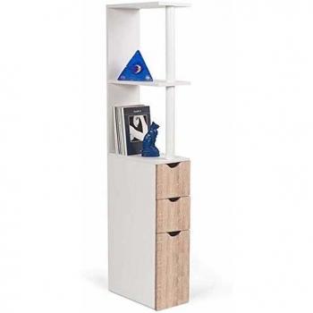 Regolazione Spazio WC Legno Bianco con 3 ante Willy