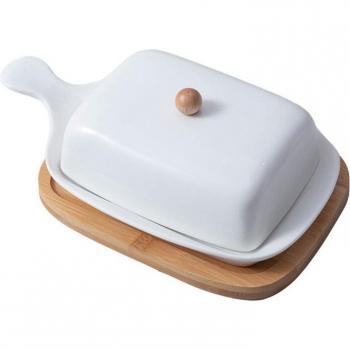 Rectangular Ceramic Butter Container with Handle