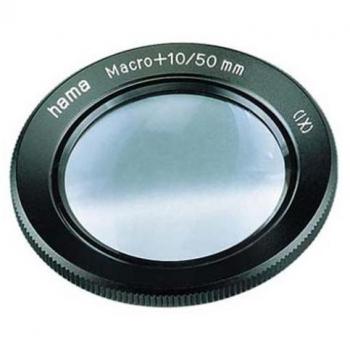 Hama Makrolinse mit +10 Dioptrien – Nahlinsen – 49 mm Filtergewinde – 4‑fache Vergütung – Schwarz