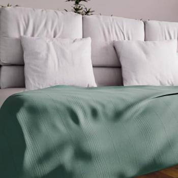 Jeté de lit vert 180x220 cm