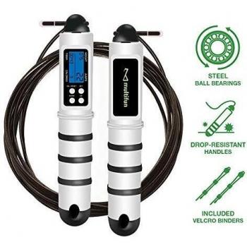 Workout Buddy Adjustable Speed Jump Rope with Calorie Counter and Alarm Reminder