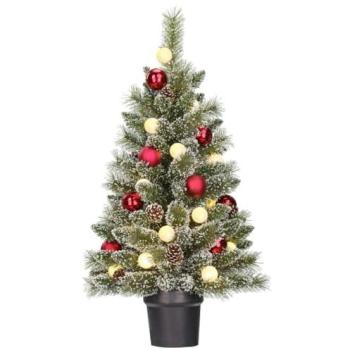 Sapin de Noël en pot avec éclairage LED