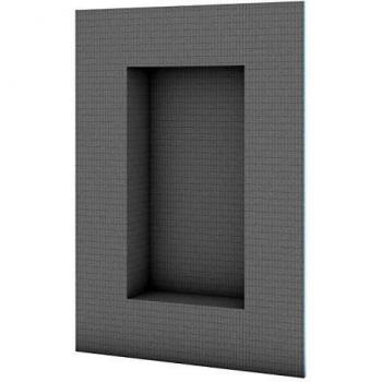 Sanwell 30/60 Bauplatte mit 10 mm Rahmenflansch – Wedi Nische