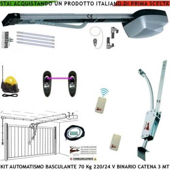 Sistema di Apertura Elettrica per Porta Basculante 70 Kg
