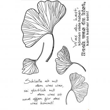 Ginkgo Leaves Clear Stamp for Card Making A2169