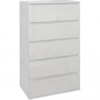 HOMCOM 5-Drawer High Gloss Chest of Drawers