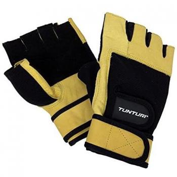 High-Impact Tunturi Training Gloves L Size, Yellow & Black – Men