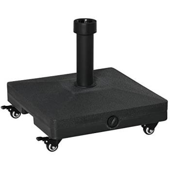 Black Heavy Duty Umbrella Base on Four Wheels – 20kg Capacity