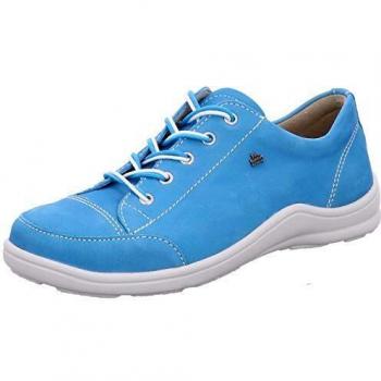 Finn Comfort Damenhalbschuhe Soho Blue Aqua Nubuk Schnürschuhe