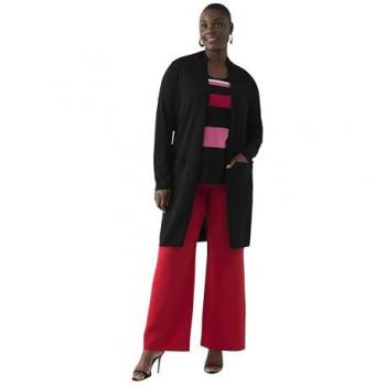 Ulla Popken Langjacke in offener Form für Damen