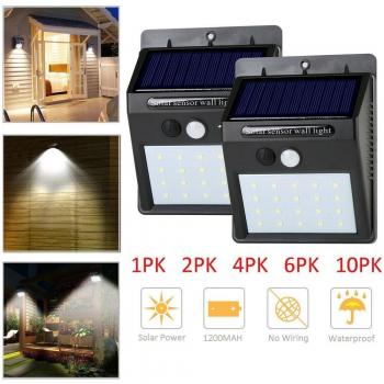 20 LED Solar Gartenlichter mit Bewegungsdetektor