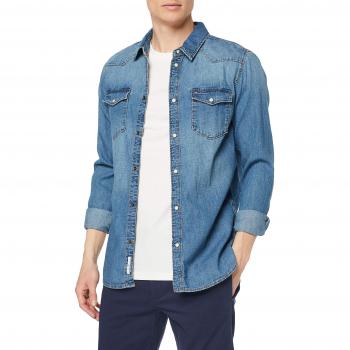 Camisa Vaquera de Tommy Jeans ARNMB, Azul (Arena Mid Blue Rig 911)