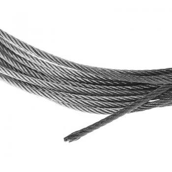 Edelstahl 5 m Seil mit Weichkabel – 7×7, R9JF Modell