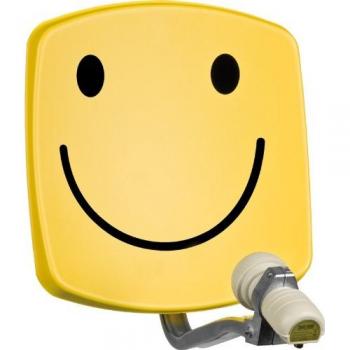 DigiDish 33 Smiley gelb + Universal-LNB