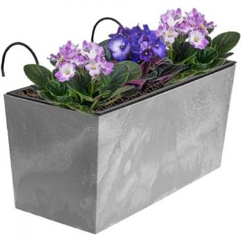 Boîte à Fleurs Suspendue 12L Effet Béton