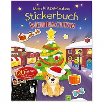 Mein Kritzel-Kratzel-Stickerbuch Weihnachten Mit Bambus-Stick: Über 120 Sticker Zum Freikratzen Und Einkleben Für Kinder Ab 4 Jahren
