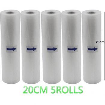 Lebensmittel Vakuumierbeutel Set, 5 Rollen, 12cm/30cm, für frische Lagerung