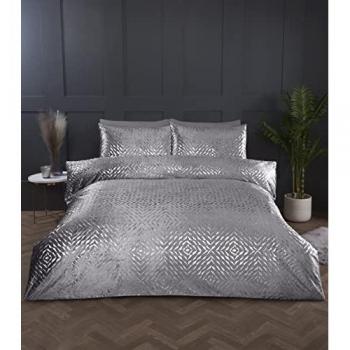 Rapport Bellagio King Duvet Set in Silver