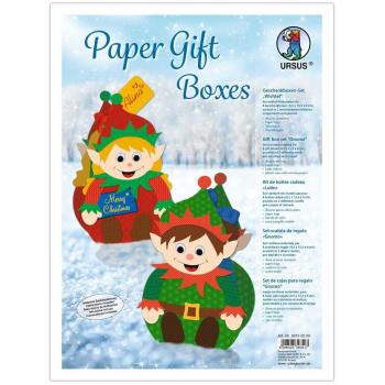 Wichtel Geschenkbox Set aus Papier, 8 Stück