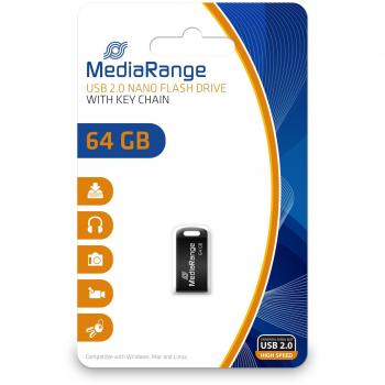 USB Stick mini 64GB MEDIARANGE 2.0 MR923 (4260283115518)