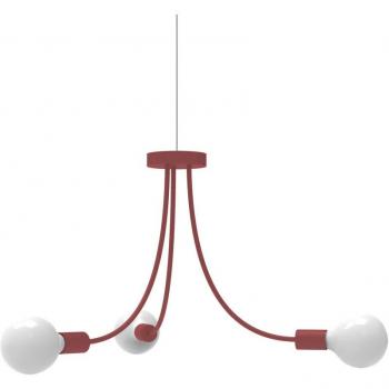 Lumicom Lámpara Elegante Piel Roja 60cm