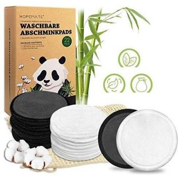 Eco‑Clean Abschminkpads – 22 Stück, Wiederverwendbar, 2 Farbvarianten
