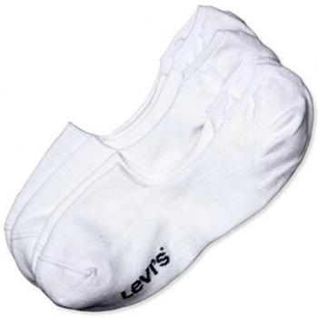 Chaussettes blanches sans relief pour homme, modèle Levi's 168SF NO Show 2P