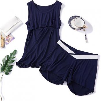 Ropa de dormir para embarazadas 2 unids/set pijama de lactancia