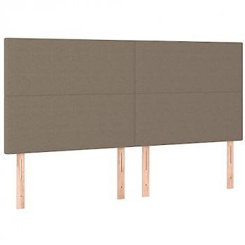 Testiera a LED, Testiera per letto adulto Tortora 160x5x118/128 cm in Tessuto vidaXL 4638