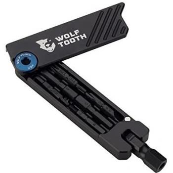 Wolf Tooth Kombiwerkzeug 6‑Bit Hex‑Schlüssel Multitool in Schwarz und Blau – 11 Funktionen
